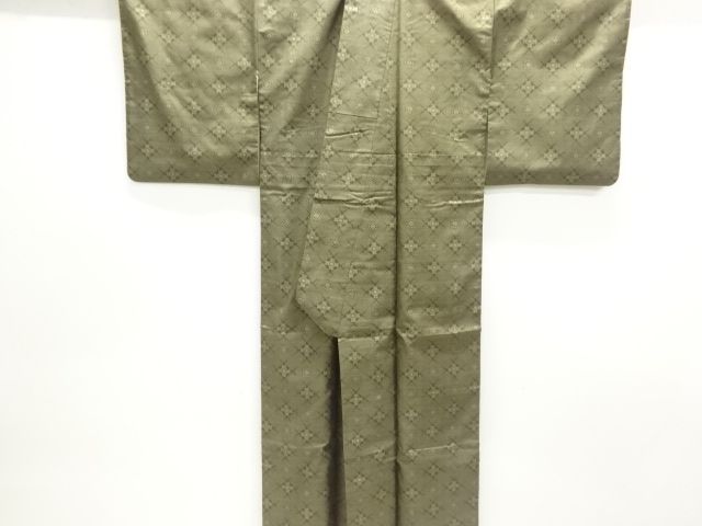  抽象模様織り出し本場泥大島紬着物(5マルキ)